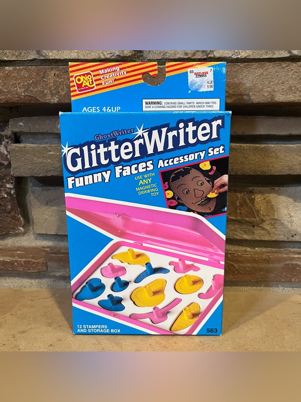 Glitter Writer Funny Faces Accessory Set - Pink, Yellow, Blue